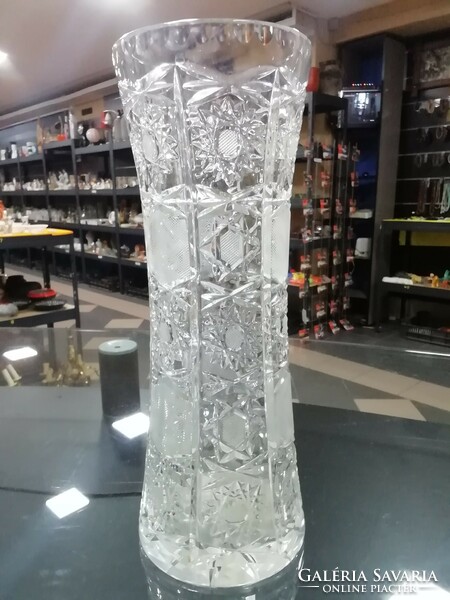 Large crystal vase