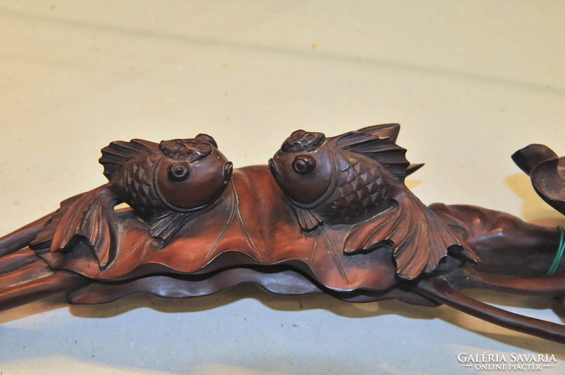 Chinese carved koi carp, 19th century