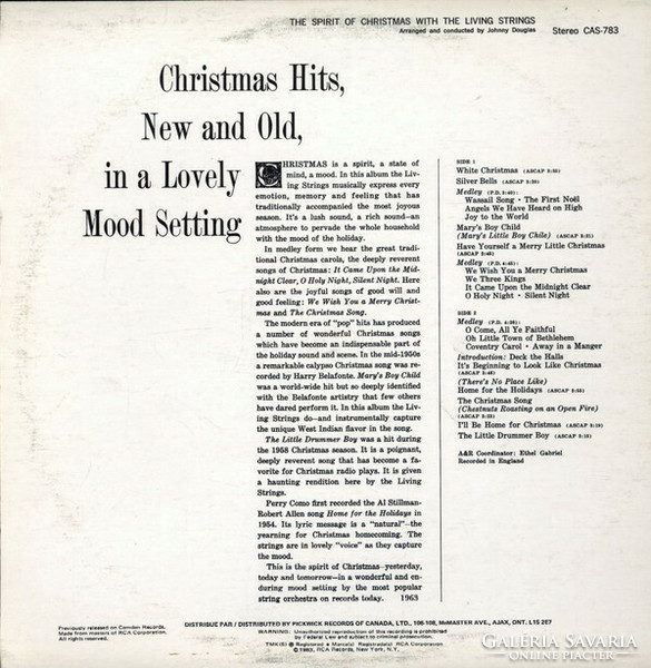 Living Strings - The Spirit Of Christmas With The Living Strings (LP, Album, RE)