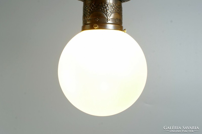 Antik patinás réz mennyezeti lámpa Vintage