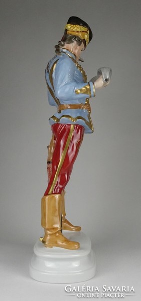 1P534 kisfaludy stróbl Zsigmond Herend porcelain warrior hussar 40 cm