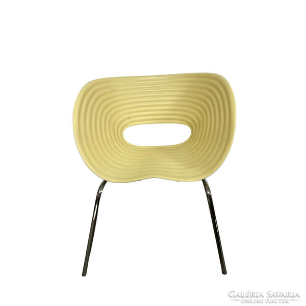Ron arad tomvac (vitra) beige chair chrome legs b00144