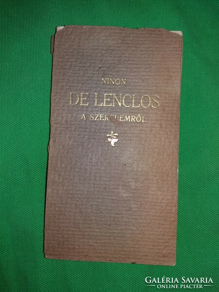 1890.Ninon de Lenclos :A szerelemről Bölcsességek, aforizmák könyv képek szerint Rózsavölgyi