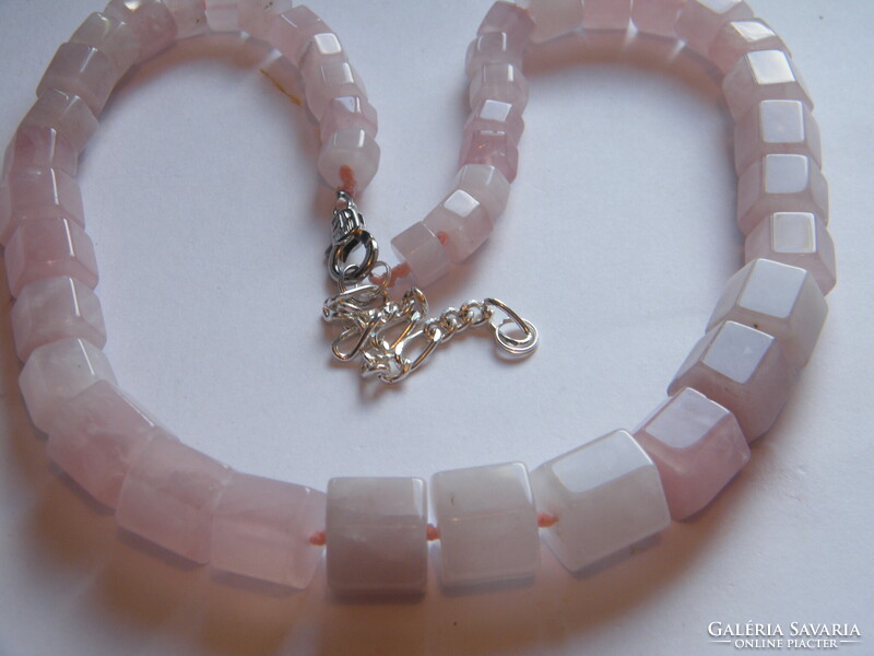 Rose quartz mineral necklace