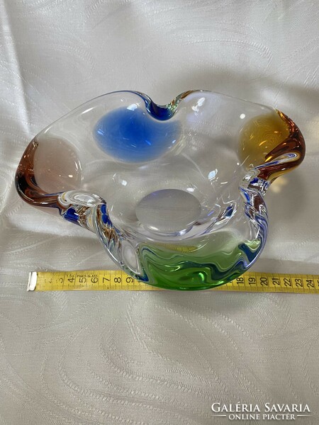 Thick retro glass bowl, table decoration, centerpiece in several colors