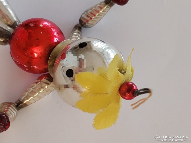 Old glass Christmas tree ornament figural glass ornament doll