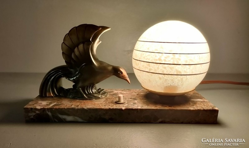 French art deco table lamp