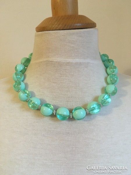 Turquoise-silver necklace