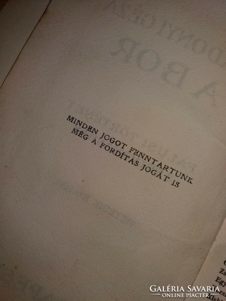 1930. Gárdonyi Géza: A bor FALUSI TÖRTÉNET 3 FELVONÁSBAN könyv a képek szerint Dante Kiadás