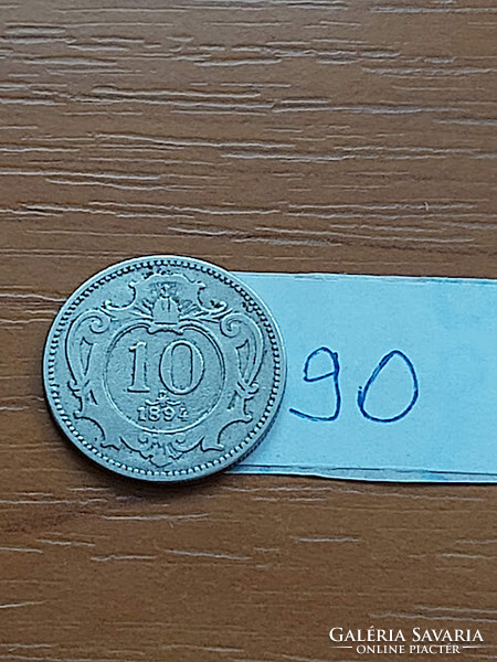 AUSZTRIA 10 HELLER 1894 Nikkel  90.