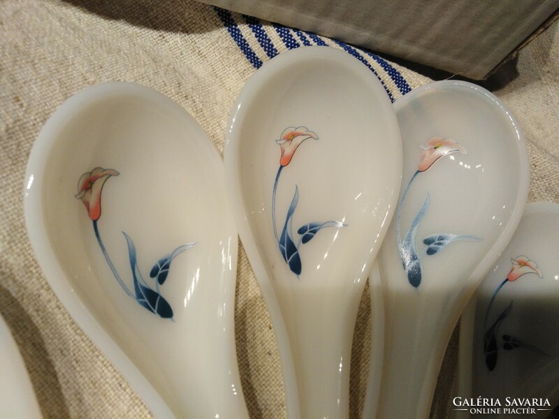 Glass spoons - from the 70s and 80s / set of 6