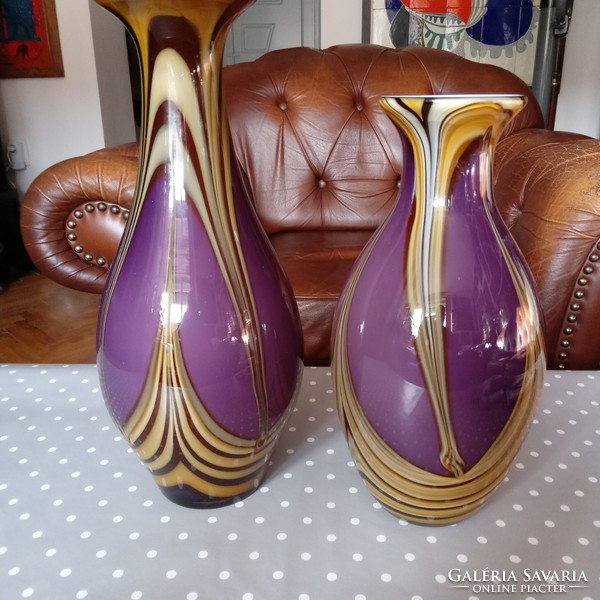A pair of Murano vases