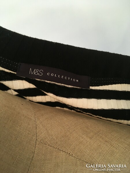M&S Collection (Marks&Spencer) L/XL fekete-fehér csíkos kötött ruha