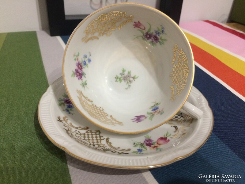 Vintage porcelán csésze aljjal-Bavaria-Zeh Scherzer