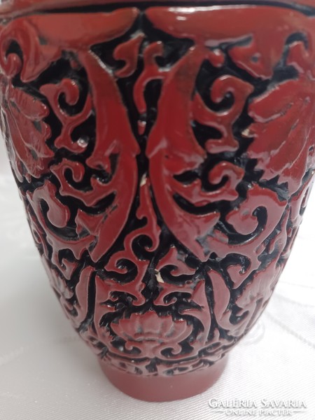 Cinnabar vase