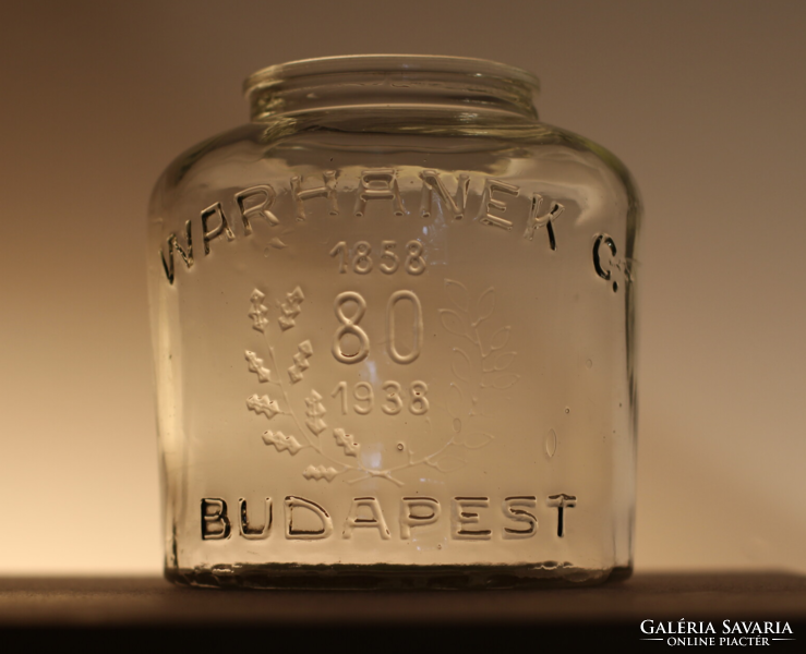 Antique warhanek budapest inscription russel glass