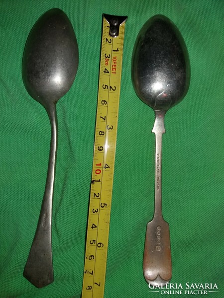 Antique silver-plated alpaca spoon, larger size, 2 different cutlery in one according to the pictures 7.