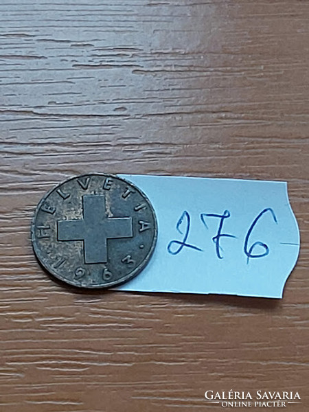 Switzerland 1 rappen 1963 bronze 276