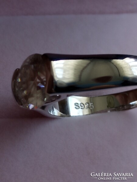 Moissanit gyémánt   2 ct 925 ezüst gyűrű 57