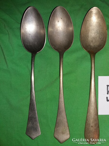 Antique silver-plated alpaca spoon set of 5 - cutlery in one, according to the pictures 5.