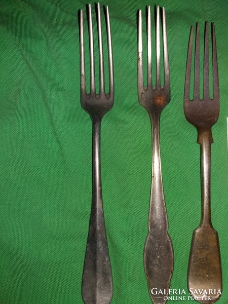Antique silver-plated alpaca fork 5 different tools in one cutlery according to the pictures 6.