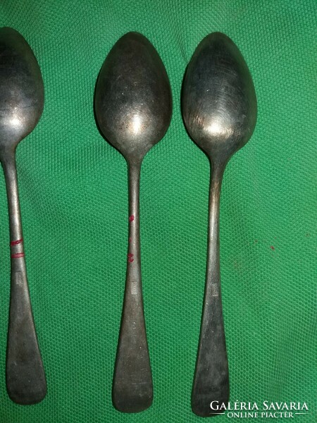 Antique silver-plated alpaca tea spoon set of 5 in one cutlery according to the pictures 16.