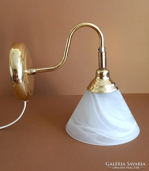 Kolarz wall lamp can be negotiated with a milk glass shade