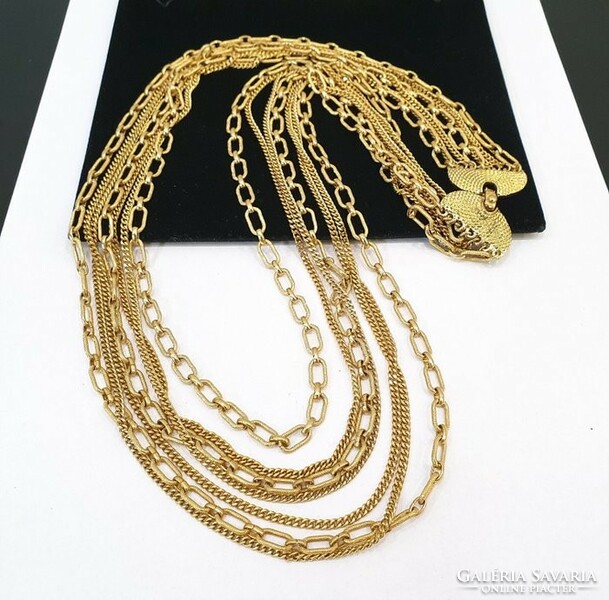 Monet new york 1960 18kt gold plated 5 row necklace