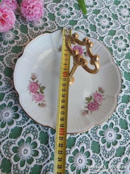 Extra beautiful pink plate with handle serving centerpiece kaiser