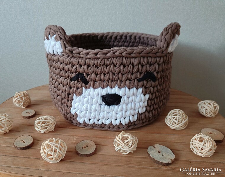 Maci crocheted storage basket