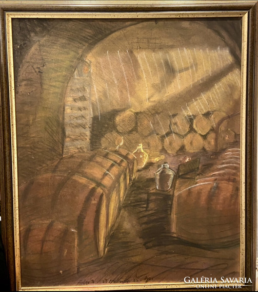 Wine cellar - a cozy painting