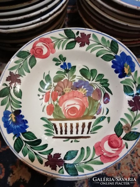 Miskolcz painted antique plate from the collection 4.