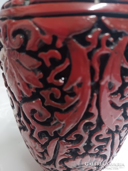 Cinnabar vase