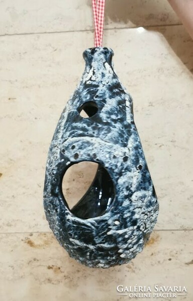 Retro vase, Hungarian applied art ceramics, 20 cm high