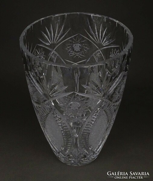1P550 Nagyméretű kristály váza virágváza 24.5 cm