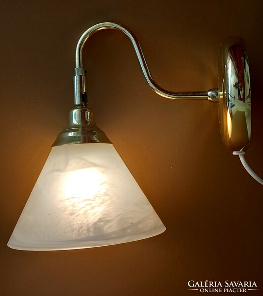 Kolarz wall lamp can be negotiated with a milk glass shade