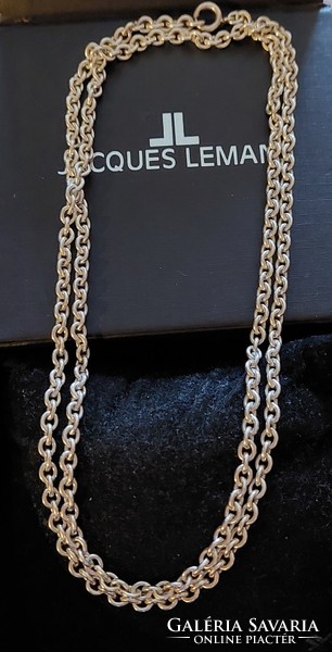 Very nice old long silver necklace, anchor style