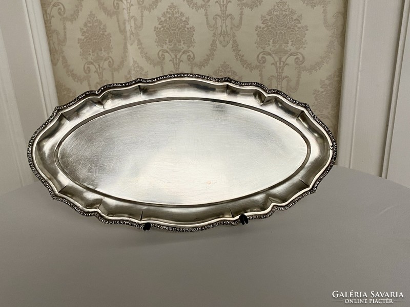 Silver tray Viennese rose