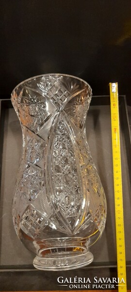 Hatalmas, szépséges ólomkristály váza 25,5cm