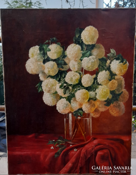 Ferenc Tokai - tf. Airenc: still life in a ball rose vase