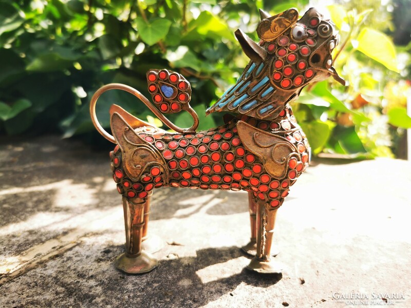 Old Chinese fire enamel fo dog
