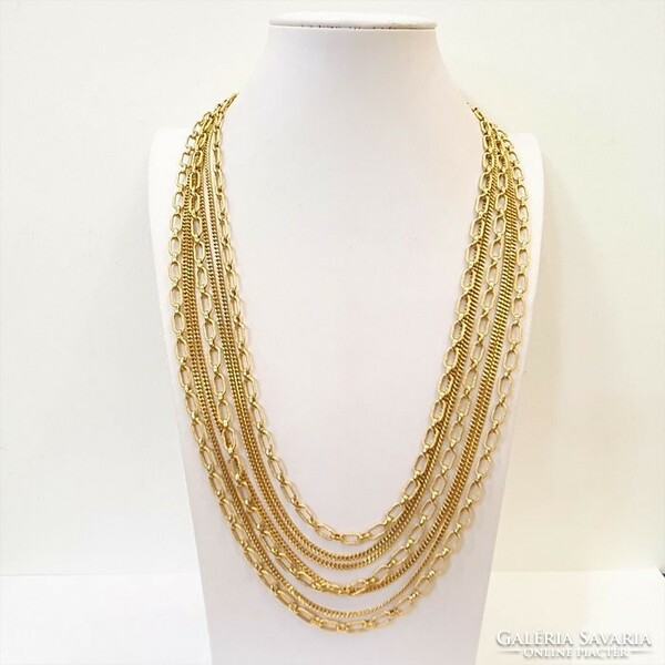 Monet new york 1960 18kt gold plated 5 row necklace