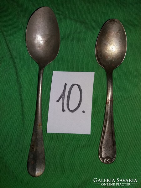 Antique silver-plated alpaca spoon 2 different sets in one cutlery according to the pictures 10.