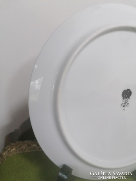 Szász Endre Hollóházi porcelán fali tányér, pillangós