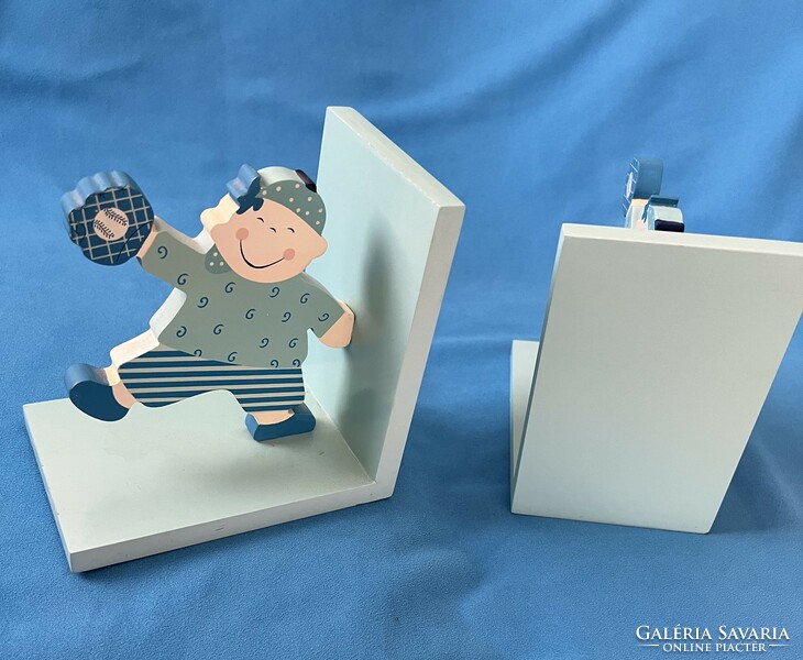 Hand-painted wooden bookend for a couple of children's rooms
