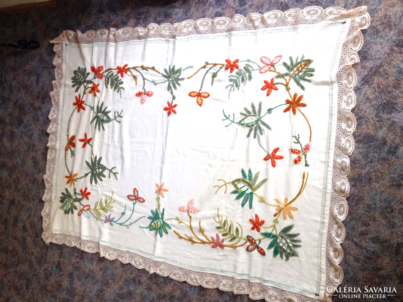 Antique Old Fun Felt Tablecloth Butterfly Butterfly Lace Embroidered Tablecloth Table Cloth Special