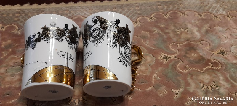 Hollóházi 2 cups/mugs were made in the year of the millennium