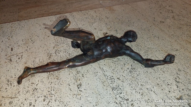 Bronz gladiátor szobor, 40 cm, 3174 gramm