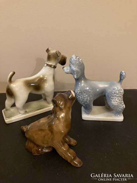 Action!! Zsolnay porcelain dog package - 3 pcs