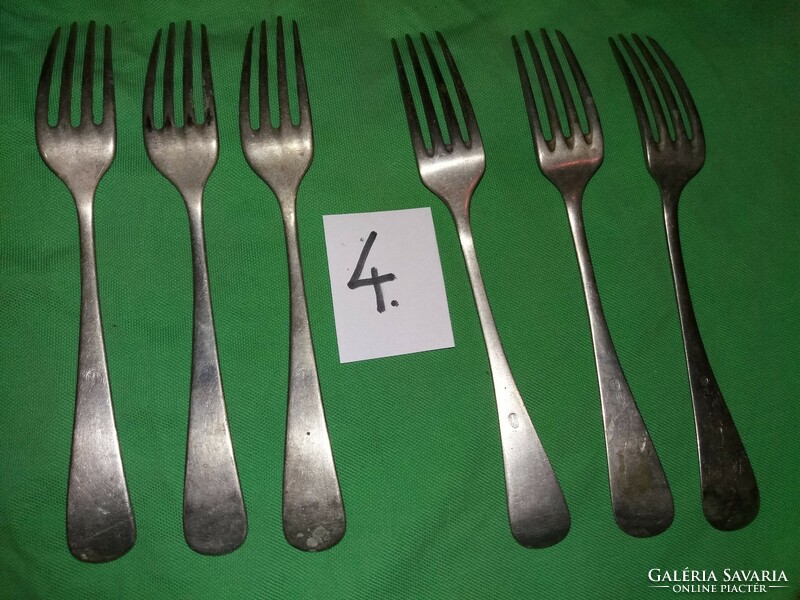 Antique silver-plated alpaca fork set of 6 in one cutlery according to the pictures 4.